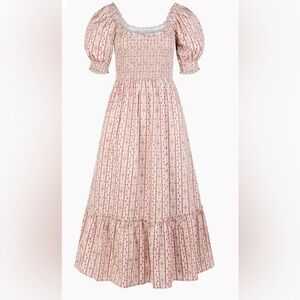 Hill House Pink Floral Long Sleeve Dress